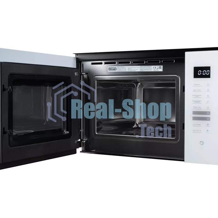 Микроволновая печь встраиваемая DeLonghi DMO 25BB ROMA белый, 25 л, 1450 Вт, переключатели - сенсор