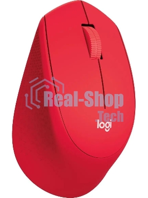Мышь беспроводная Logitech M280 красный, 1000 dpi, радиоканал, USB, кнопки - 3