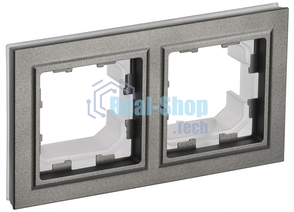 Рамка 2-местная IEK BRITE РУ-2-БрШ-44 IP44 шампань