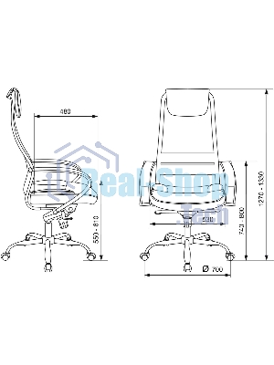 Кресло Бюрократ CH-609SL/BLACK TW-01 TW-11 черный, сетка