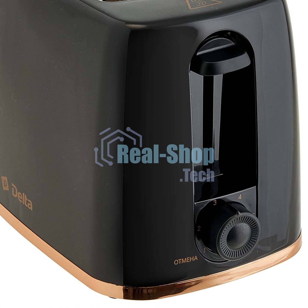 Тостер DELTA DL-6901 черный, 650 Вт