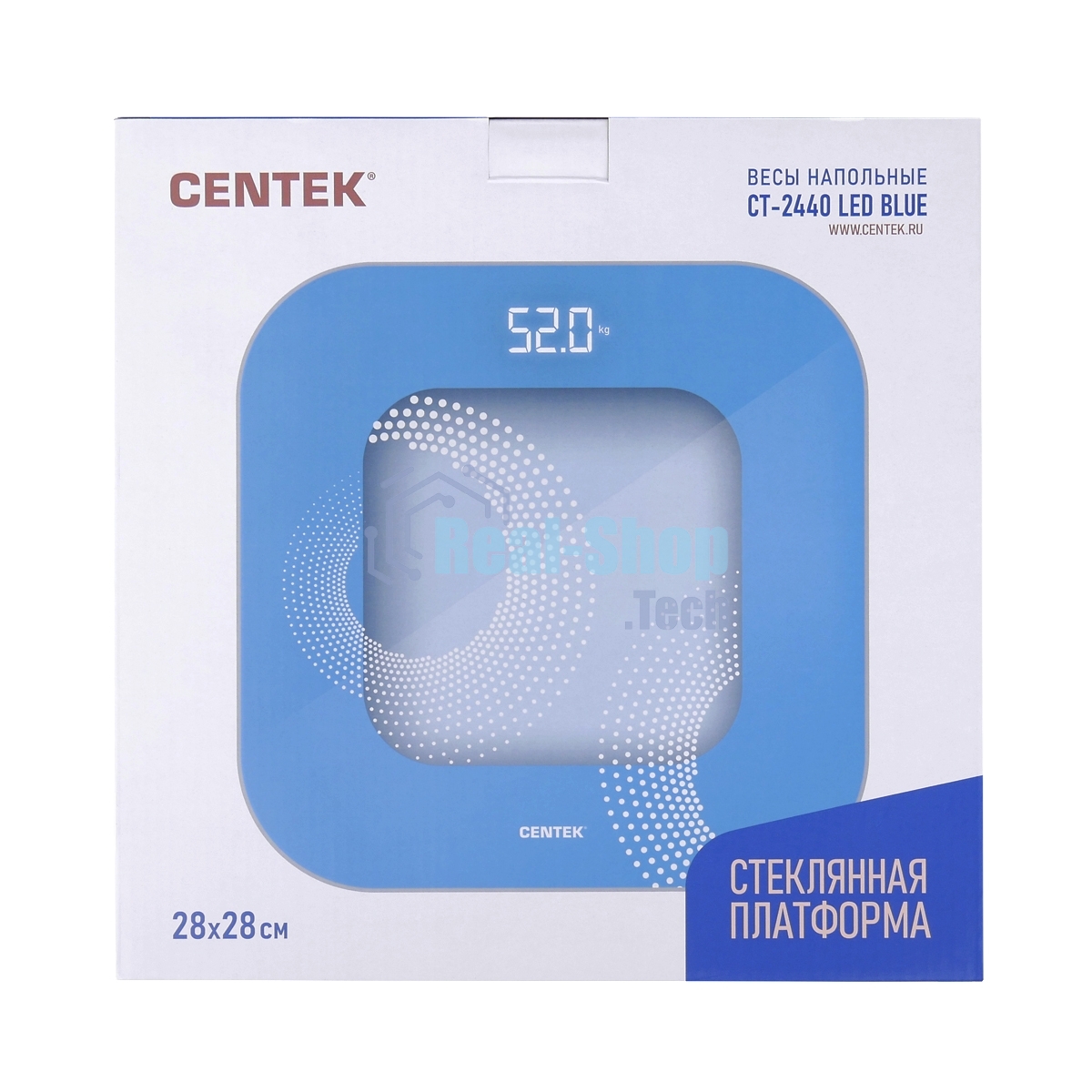 Весы напольные CENTEK CT-2440 LED Blue