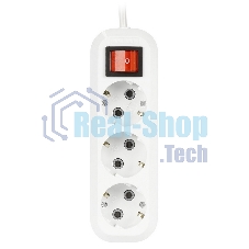 Удлинитель Smartbuy (SBE-16-3-02-ZS) 3 гнз х 2,0 м (16А/3.5 кВт, ПВС 3х1.0)