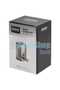 Дозатор жидкого мыла настенный, металический с глазком, из нержавеющей стали 1000 мл BRIMIX 615