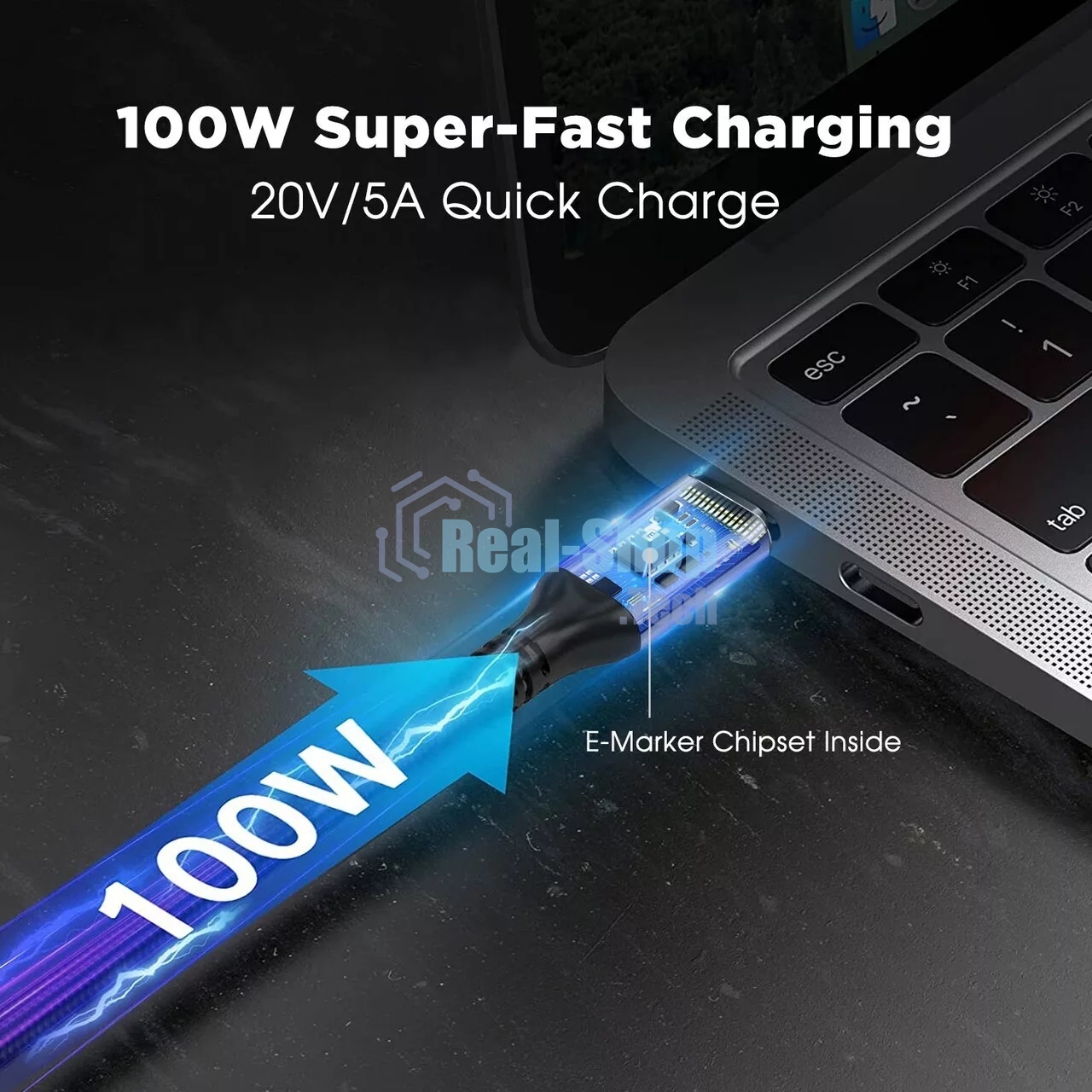 Кабель Thunderbolt4/USB4 Type-C, 5K@60Hz, 40Gbps, PD 100W, 5A, VCOM, 1.2м CU540M-1.2M