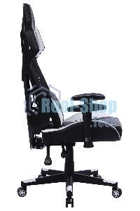 Кресло игровое Cactus CS-CHR-090BLW черный/белый, сиденье черный/белый, эко.кожа, крестовина пластик, пластик черный/белый