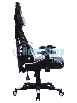 Кресло Cactus CS-CHR-090BLW черный, экокожа