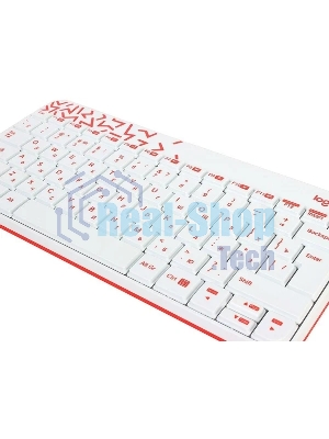 Комплект клавиатура+мышь Logitech MK240 Nano беспроводной, USB, 1000 DPI, белый