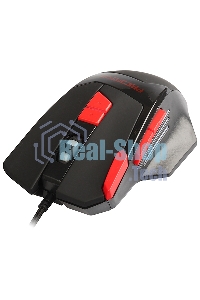 Мышь проводная Qumo Predator M80 черный, 3200 dpi, USB, кнопки - 8