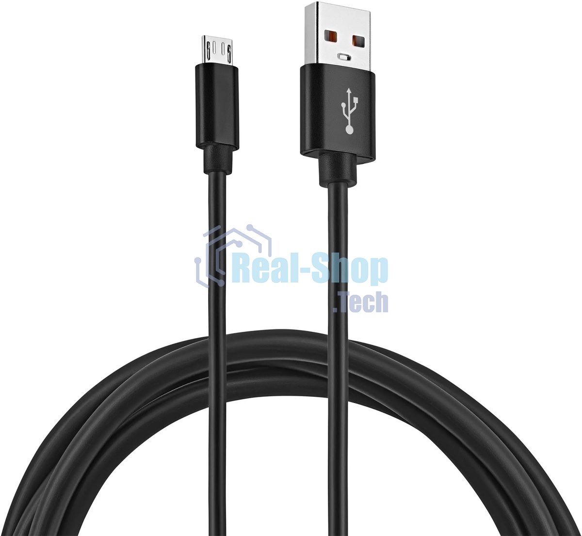 Кабель KingPrice KP-microUSB-2.4A-1m USB (m)-micro USB (m) 1м черный