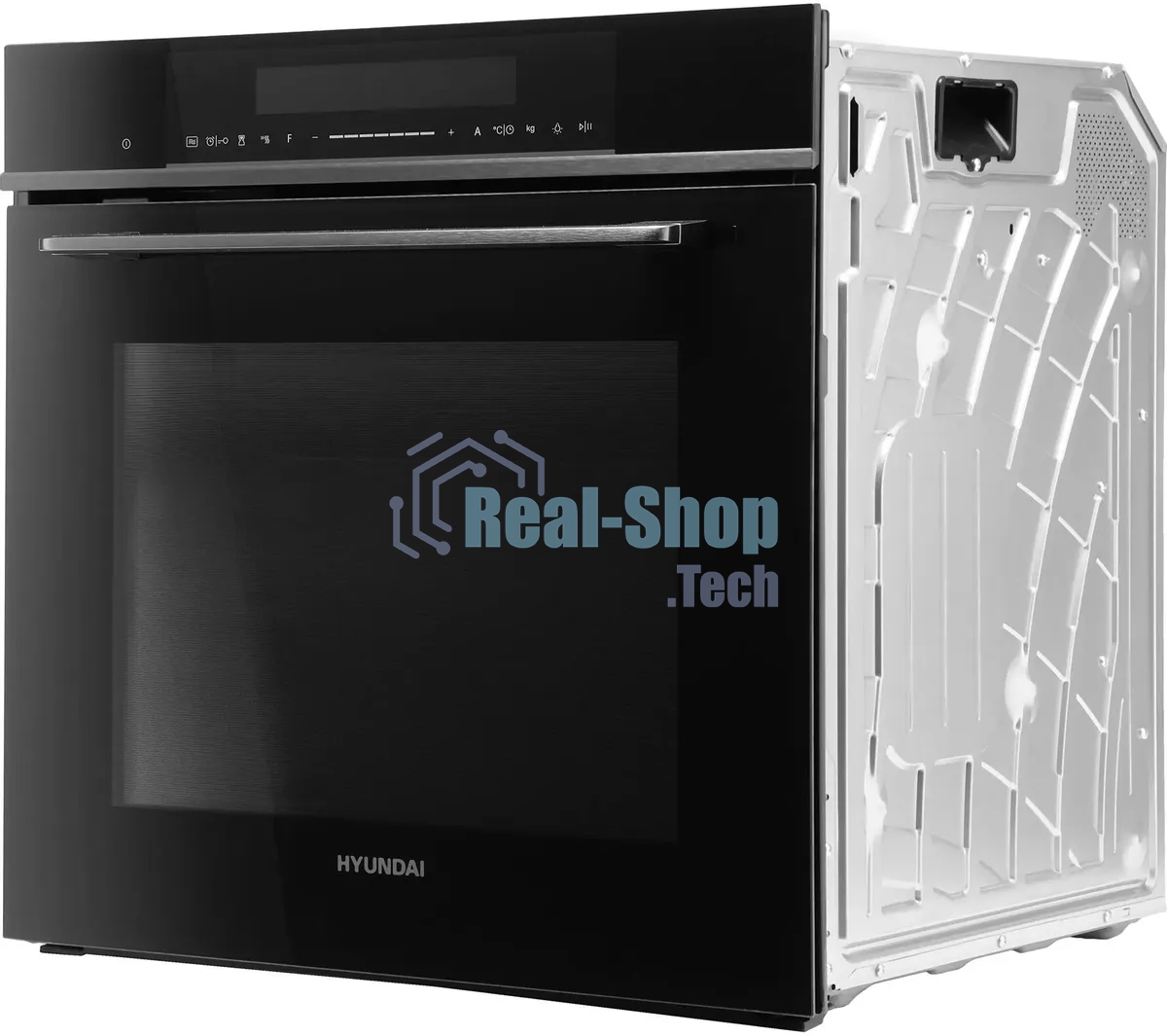 Духовой шкаф электрический Hyundai HMEO 6780 DX черное стекло/серебристый
