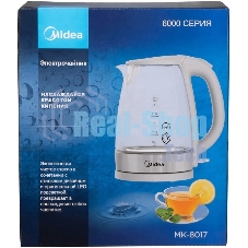 Чайник электрический Midea MK-8017 2200 Вт, 1.5 л, белый