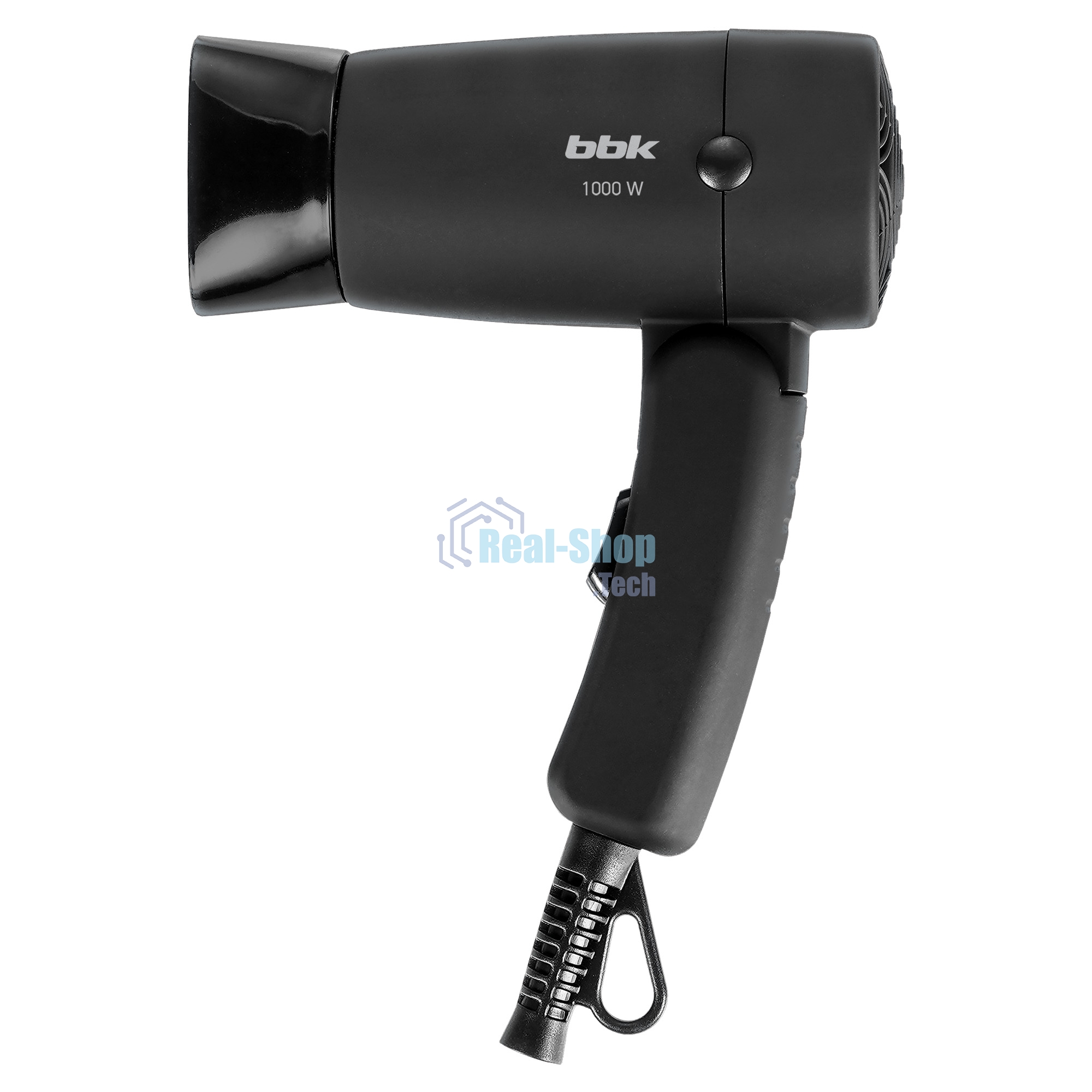 Фен BBK BHD0801 черный, 1000 Вт, компактный