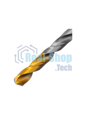 Сверло спиральное по металлу Denzel 7,0 x 109мм, Р6М5, Golden Tip