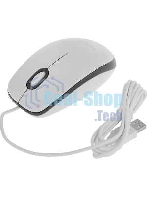 Мышь проводная Logitech M100 белый, 1000 dpi, USB, кнопки - 3