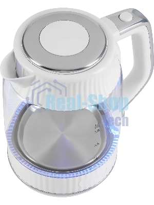 Чайник электрический Vitek VT-WK1059 1.7л. 2200Вт белый корпус: стекло/пластик