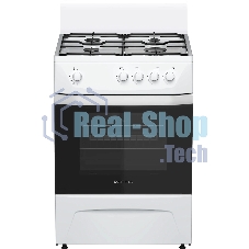 Плита газовая Darina C 1001 W белый/черный, конфорок 4 шт, духовка 50 л, 60 см x 85 см x 60 см
