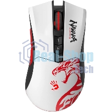 Мышь беспроводная A4Tech Bloody R90 Plus Naraka белый, 5000 dpi, радиоканал, USB, кнопки - 8