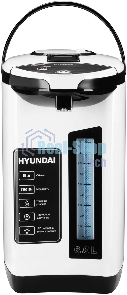Термопот Hyundai HYTP-3850 6л. 750Вт белый/черный