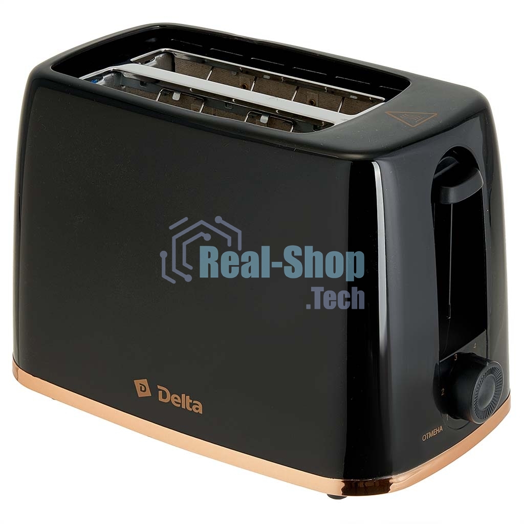 Тостер DELTA DL-6901 черный, 650 Вт