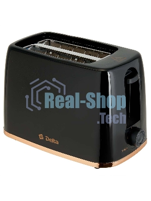 Тостер DELTA DL-6901 черный, 650 Вт
