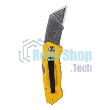 Строительный складной нож с Т-образным лезвием Deli DL006Z в комплекте 6 лезвий, сталь SK2, рукоятка из цинкового сплава