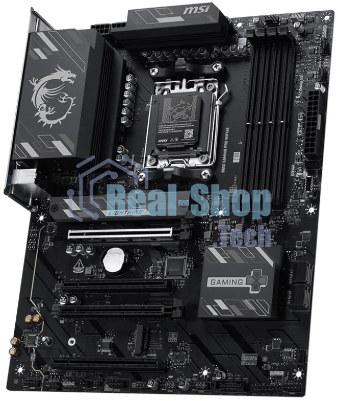 Материнская плата MSI B850 GAMING PRO WIFI6E B850, AM5, 4хDDR5, 4хPCIEx16, 2хM.2, 2хTypeC, 3хUSB3.2Gen2, 6хUSB3.2Gen1, 4хUSB2.0, 4хSATA3.0, 2.5G, DP, HDMI, ATX, RTL