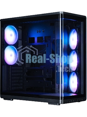 Компьютерный корпус ZALMAN MidTower P60 black (ATX, без БП, 2xUSB 3.0+USB Type C, 5x120мм ARGb) (Zalman P60 Black)