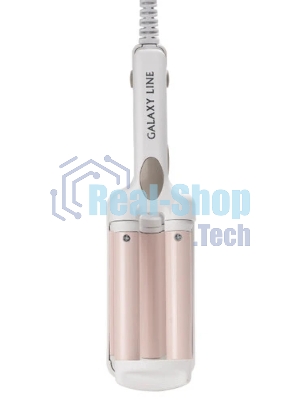Щипцы для завивки волос Galaxy Line GL4667 белый/бежевый, 10 мм, 180 °C, 1 режим