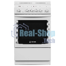 Плита электрическая De Luxe 506004.00Э (кр) белый, конфорок 4 шт, духовка 60 л, 50 см x 85 см x 60 см