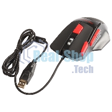 Мышь проводная Qumo Predator M80 черный, 3200 dpi, USB, кнопки - 8