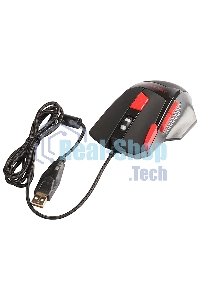 Мышь проводная Qumo Predator M80 черный, 3200 dpi, USB, кнопки - 8