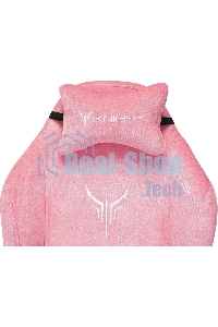 Кресло игровое Knight N1 Fabric розовый Velvet 36 с подголов. крестовина металл