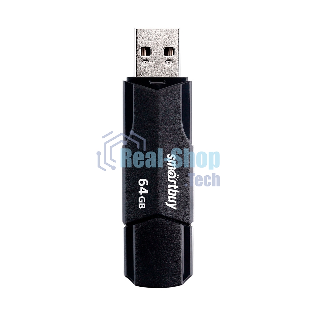 Флешка USB R/W 2.0 Smartbuy 64Gb, CLUE черный