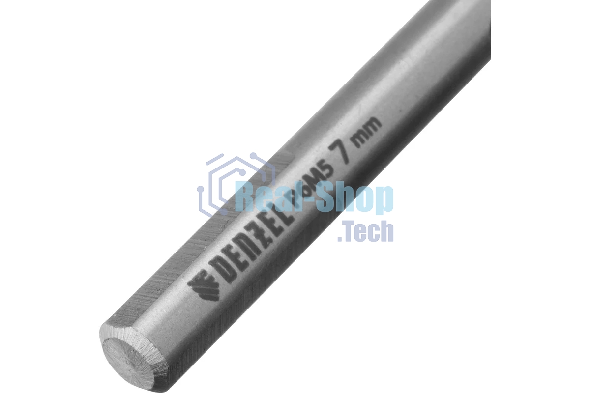 Сверло спиральное по металлу Denzel 7,0 x 109мм, Р6М5, Golden Tip