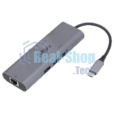USB-концентратор Dahua TC38, USB Type-C, USB 3.0 + HDMI + RJ45 + SD/TF + PD Docking Station, USB