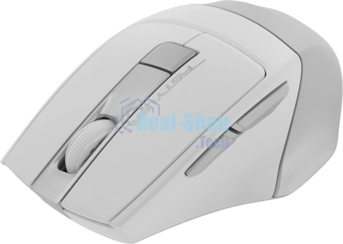 Мышь беспроводная A4Tech Fstyler FG35 серебристый/белый, 2000 dpi, радиоканал, USB, кнопки - 6