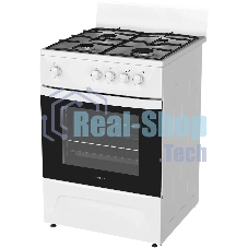 Плита газовая Darina C 1001 W белый/черный, конфорок 4 шт, духовка 50 л, 60 см x 85 см x 60 см