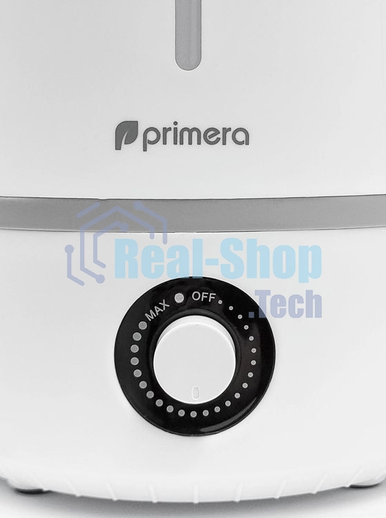 Увлажнитель воздуха Primera HUP-R1060-TA белый, 20 м², 6 л, ультразвуковой, производительность 280 мл/ч, ароматизация, регулировка направления пара, механическое управление
