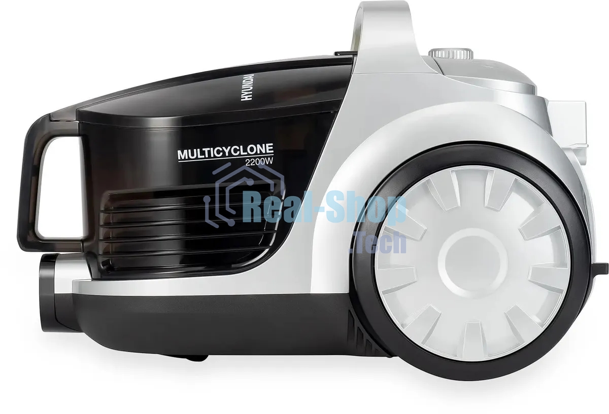 Пылесос Hyundai HYV-C2650 черный/серебристый, 380/2200 Вт, уборка сухая, пылесборник контейнер 3.5 л