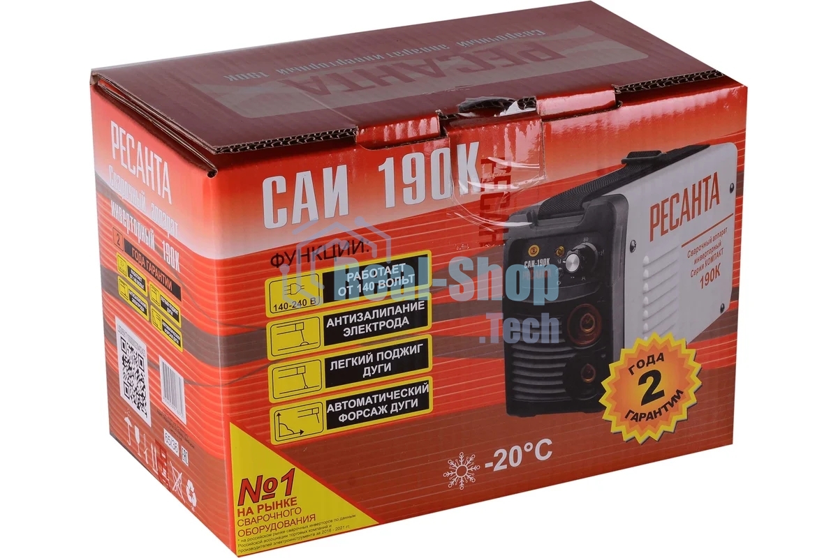 Сварочный аппарат Ресанта САИ-190К инвертор ММА DC