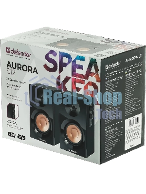 Акустическая система Defender AURORA S12 2.0, Актив.колонки 2x6 W (RMS),100 Гц - 20 кГц