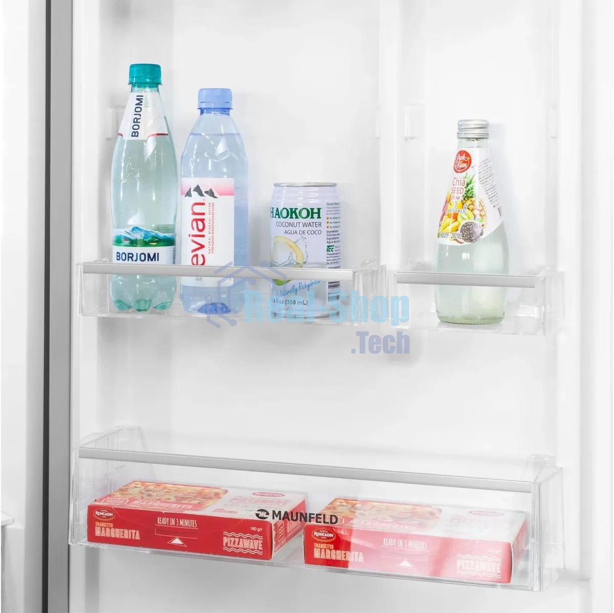 Холодильник Maunfeld MFF200NFBE черный, двухкамерный 271/106л морозилка снизу, Total NoFrost