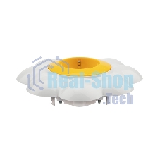 Розетка одноместная Kranz HAPPY Ромашка скрытой установки, с заземлением и защитными шторками, желтая/белая