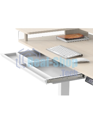 Стол для компьютера Cactus CS-EDL-DWT столешница ДСП светлый дуб каркас белый 120x71x60см