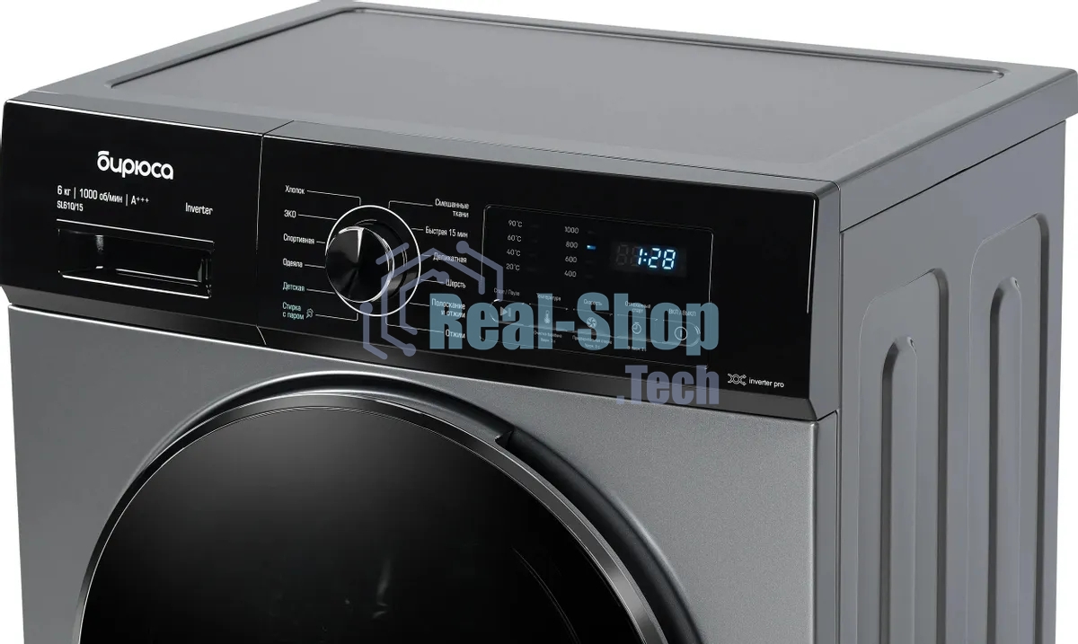 Стиральная машина Бирюса WM-SL610/15 S металлик, загрузка фронтальная 6кг, 1000 об/мин., класс: A+++
