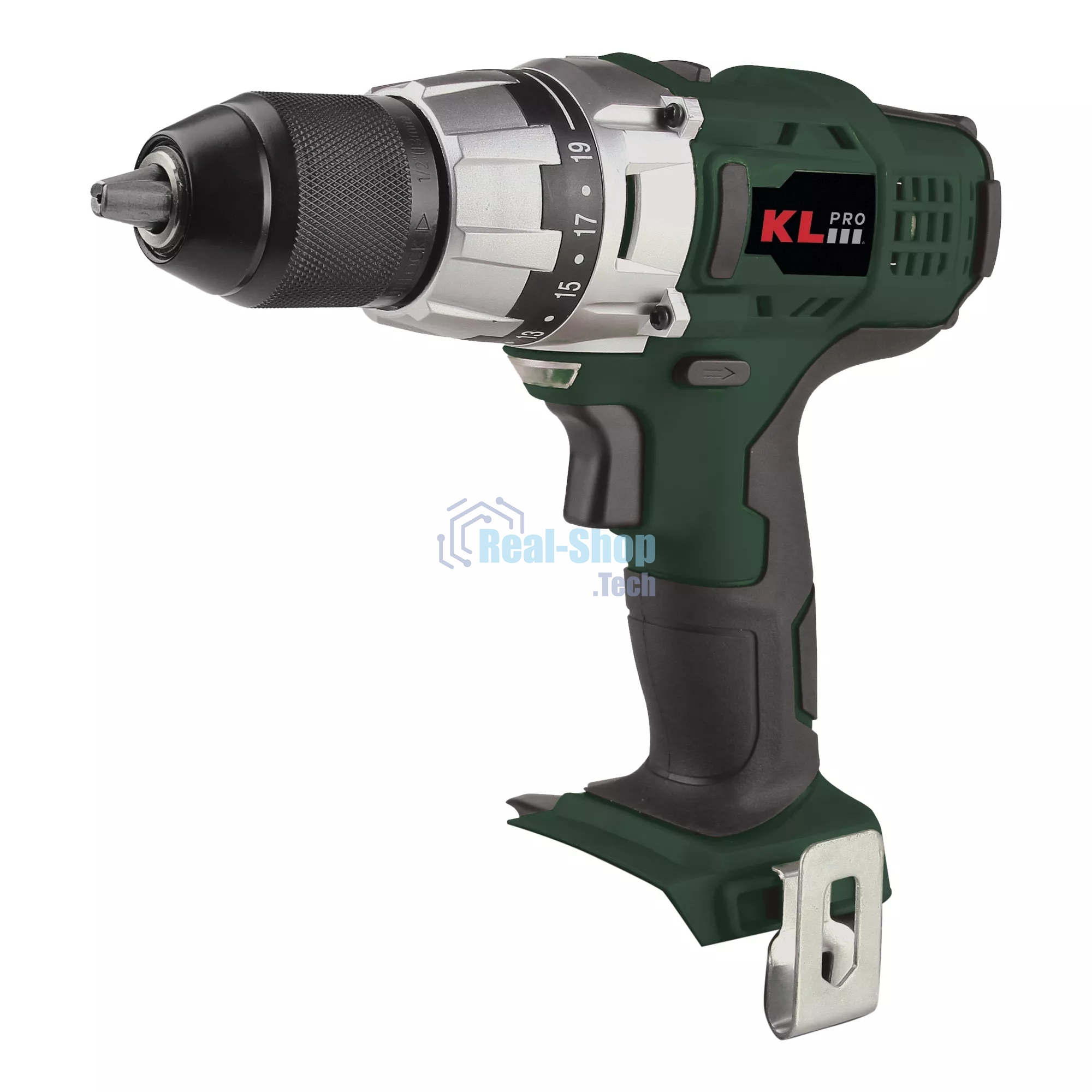 Профессиональный шуруповерт аккумуляторный Klpro KLNM18-00 (18В, без ЗУ и АКБ, 40Нм, 2 скорости, 20-ступений к/м, подсветка,в кейсе)