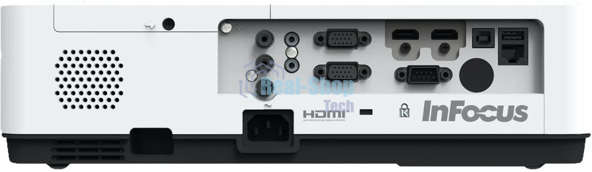 Проектор INFOCUS IN1024 3LCD, 4000 lm, XGA (1024x768), 50000:1, 1.481.78:1,3.5мм in,Composite video,Component,VGA IN х2, HDMI IN, Audio in(RCAх2), USB-A, USB B х2, VGA out, Audio 3.5мм out, лампа 20000ч.(ECO mode), RJ45,RS232, 1x16W, 31дБ, 3,3 кг