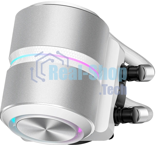 Система охлаждения Water Cooling System PCCooler DE360 Pro WH (300W, 360мм, White, ARGB Pump, Fans: 3x120мм, 86.73CFM, 32dBA, 2200RPM/Pump height 57мм, 28dBA, 3200RPM, Rad thickness 27мм/S: 1851, 1700, 1200, 115X, AM5, AM4, AM3)