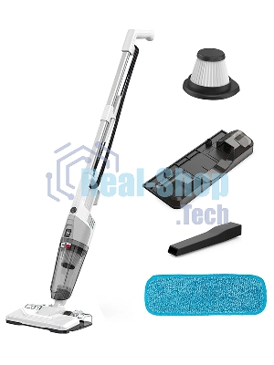 Пылесос вертикальный CF CF-CVC121WH белый, питание от сети, 600 Вт, уборка суxая/влажная, пылесборник 0,6 л